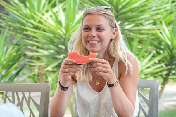 Camping Argeles-sur-Mer Ciela Village Petit Déjeuner Terrasse